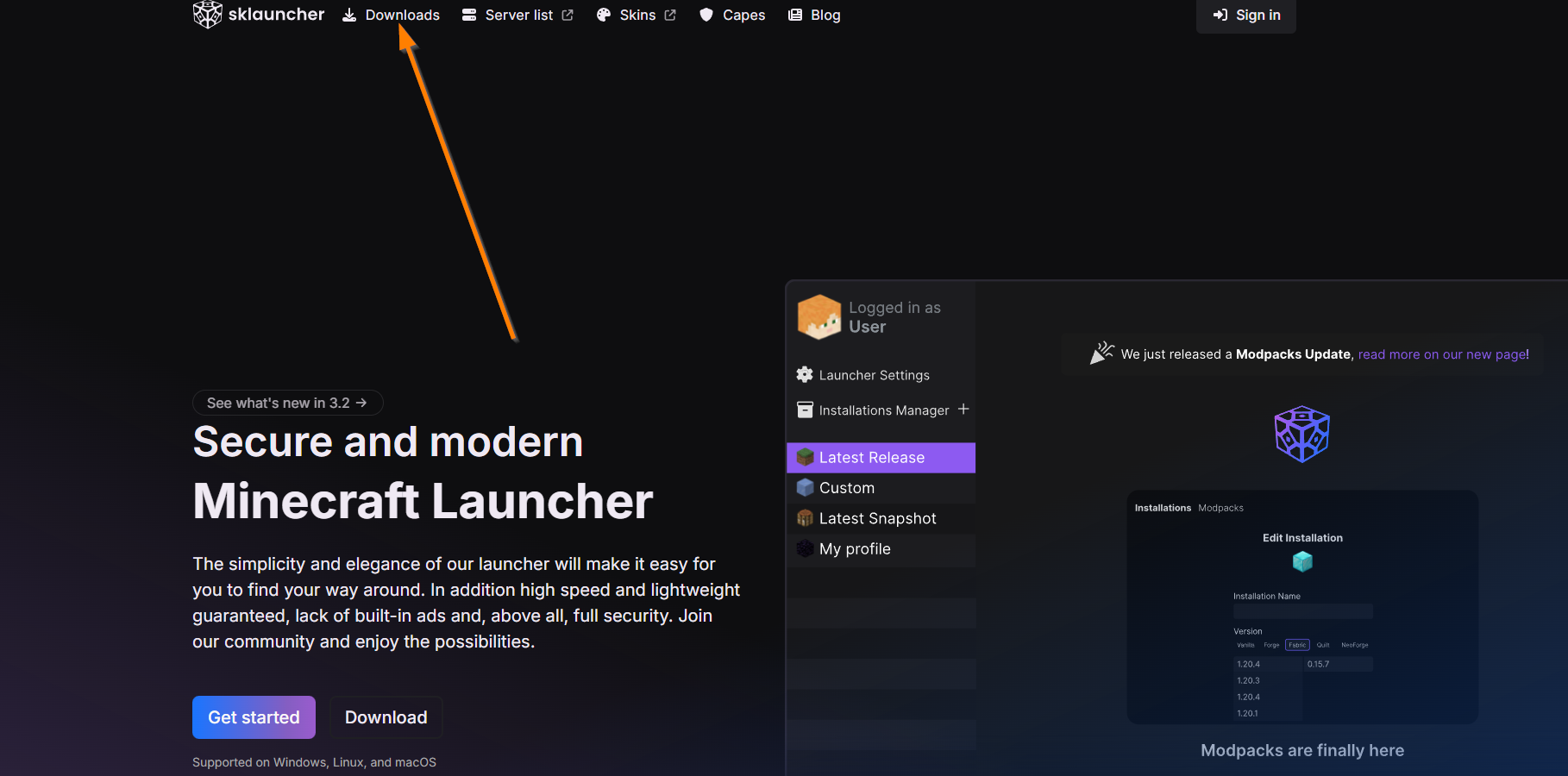 sklauncher-website-download-button