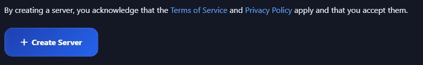 Server Create Button