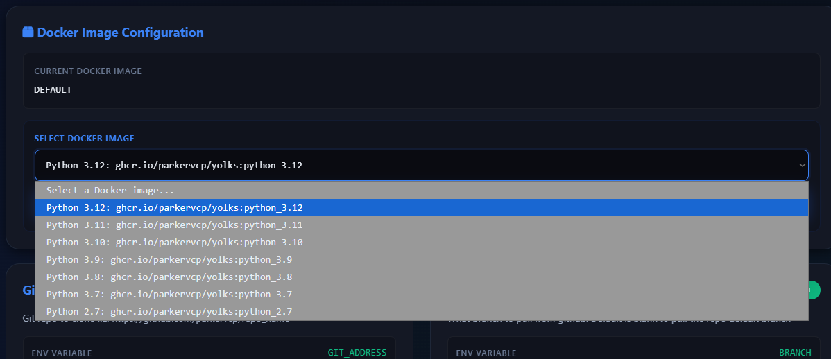 Server docker configs